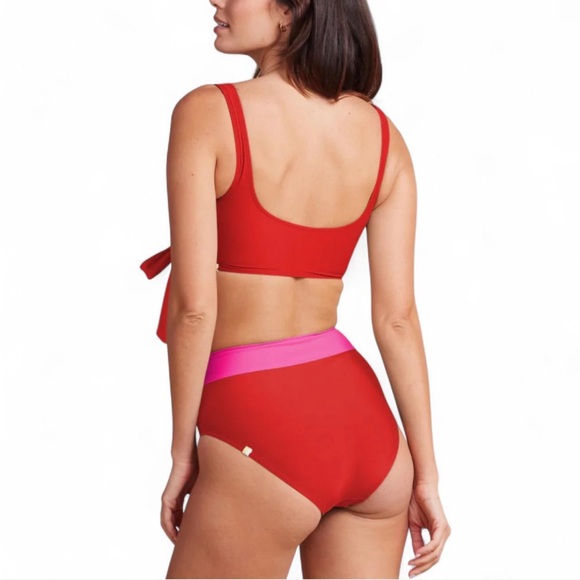 Summersalt Pink and Red Wrap Bikini - Picture 2 of 8